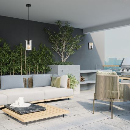 Argon 8748 - Aplique de exterior NORFOLK 1xE27/15W/230V IP44 negro