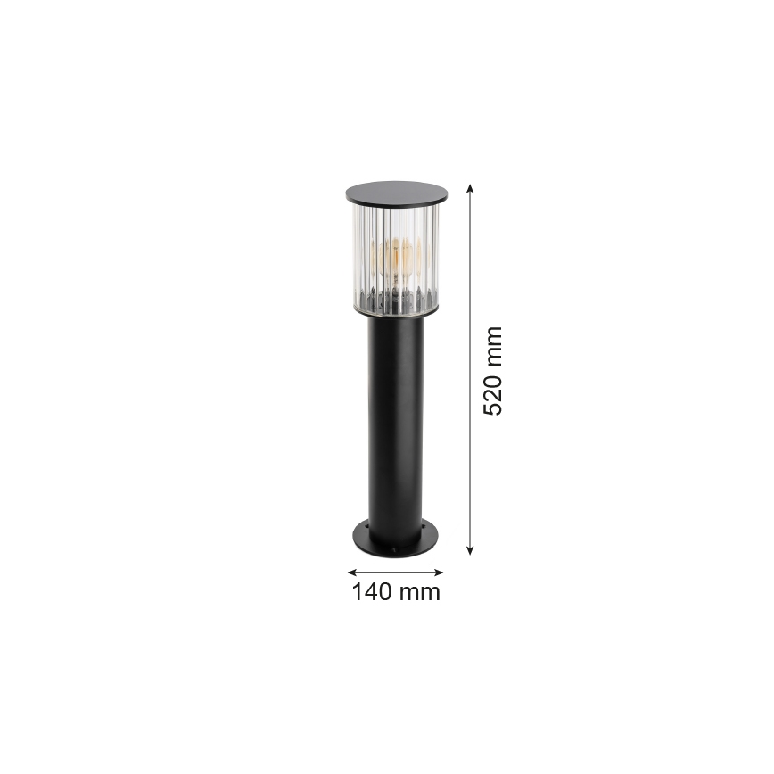 Argon 8749 - Lámpara de exterior NORFOLK 1xE27/15W/230V IP44 52cm negro