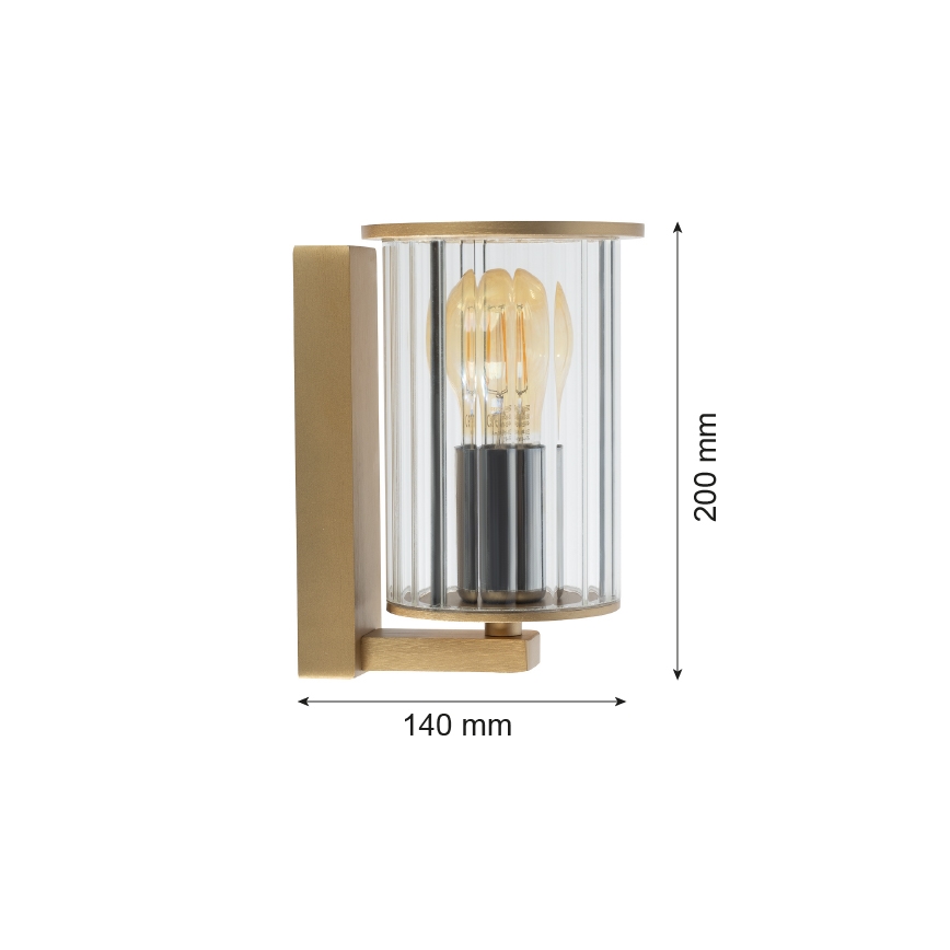 Argon 8752 - Aplique de exterior NORFOLK 1xE27/15W/230V IP44 dorado