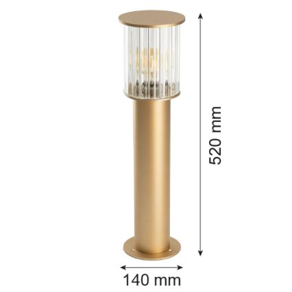 Argon 8753 - Lámpara de exterior NORFOLK 1xE27/15W/230V IP44 52cm dorado