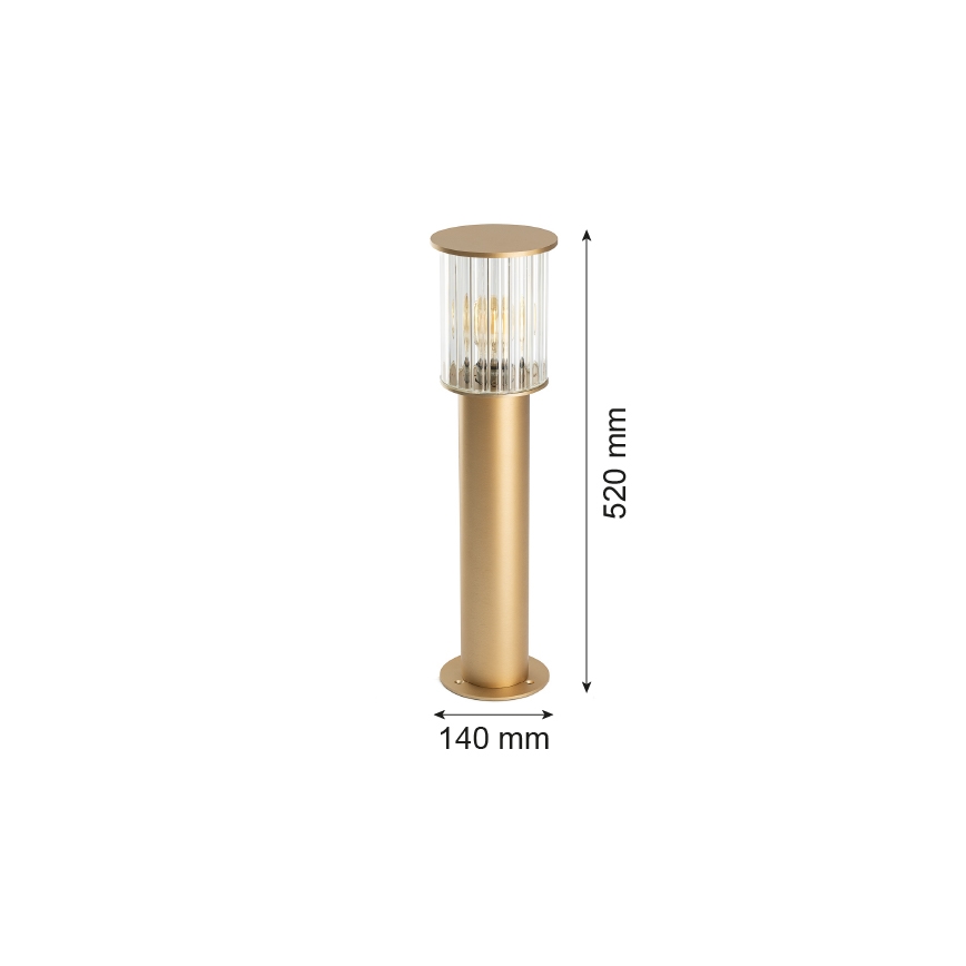 Argon 8753 - Lámpara de exterior NORFOLK 1xE27/15W/230V IP44 52cm dorado