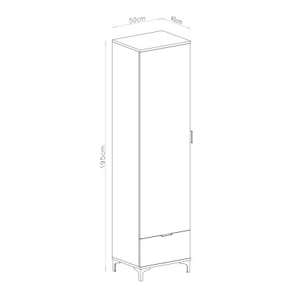 Armario con cajón LORA roble artisan