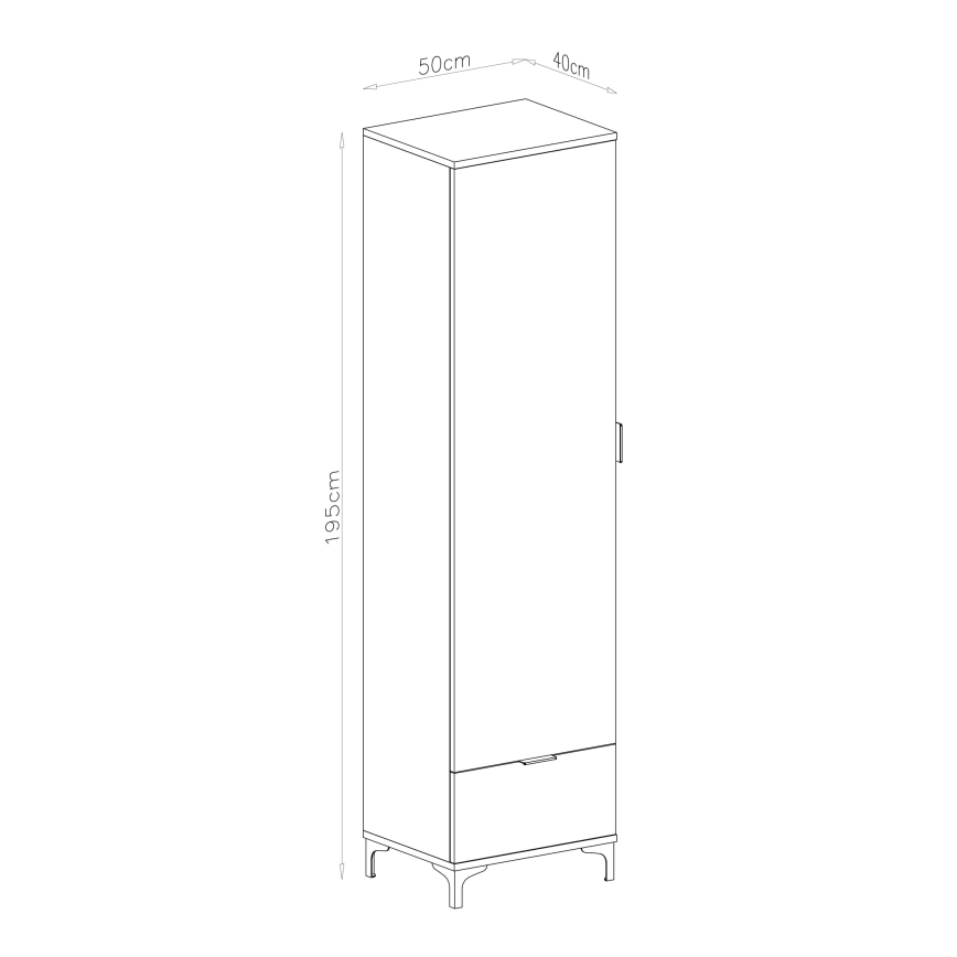 Armario con cajón LORA roble artisan