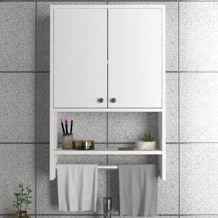 Armario de pared para baño VIRA 90x59 cm blanco