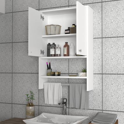 Armario de pared para baño VIRA 90x59 cm blanco