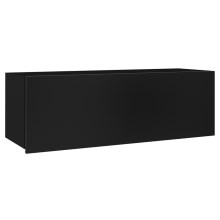 Armario de pared PAVO 35x105 cm negro brillante/mate negro