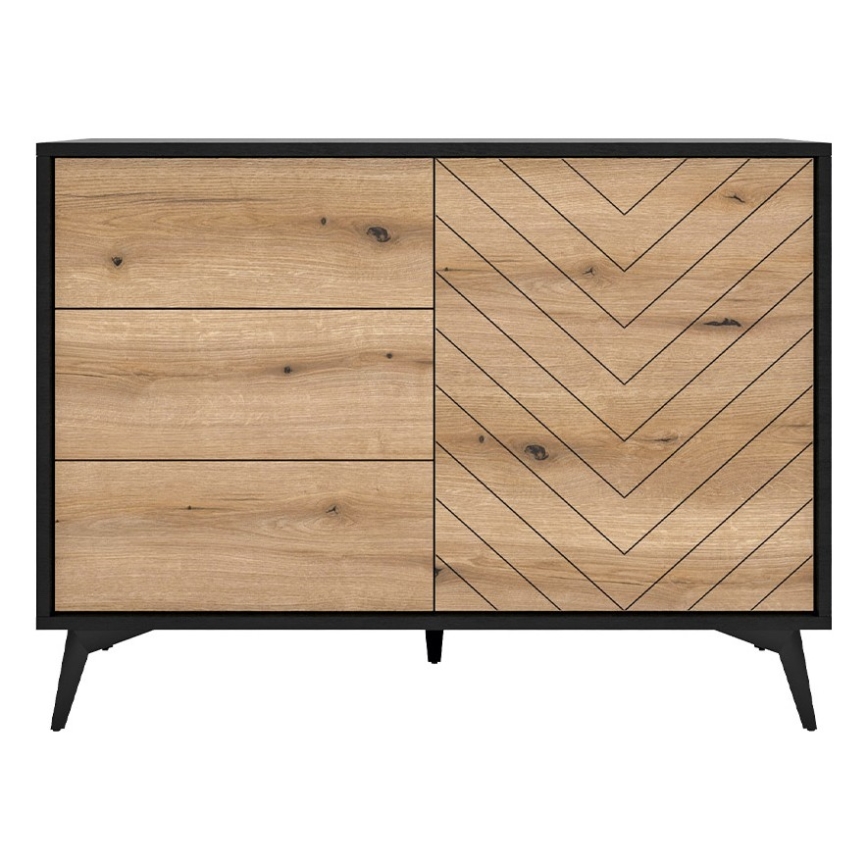 Armario DIAMOND 77x104 cm negro/roble evocar