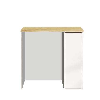 Armario para lavadora con espacio de almacenamiento 88,3x93,5 cm blanco/nogal