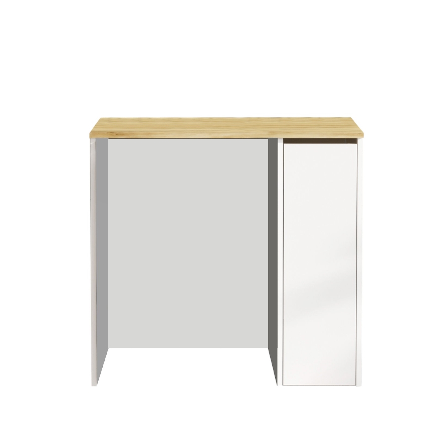Armario para lavadora con espacio de almacenamiento 88,3x93,5 cm blanco/nogal