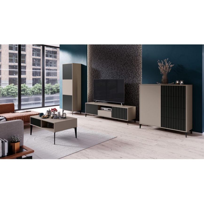 Armario RONJA taupe/negro
