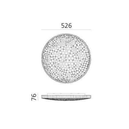Artemide 0210010APP - Plafón LED regulable CALIPSO LED/50W/230V 3000K