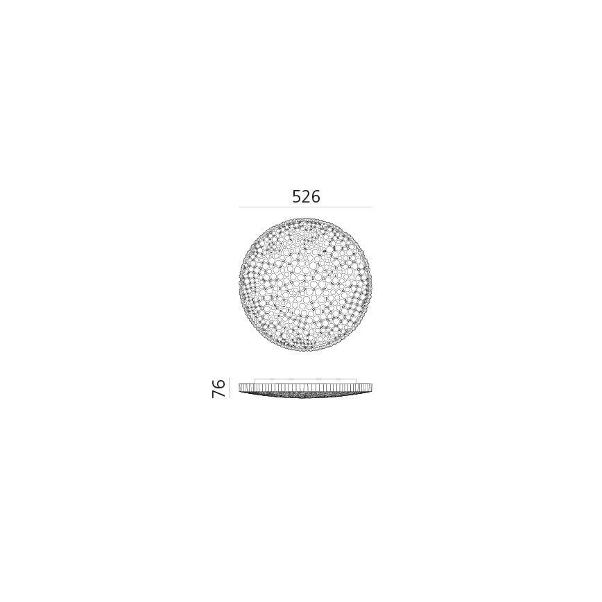Artemide 0210010APP - Plafón LED regulable CALIPSO LED/50W/230V 3000K