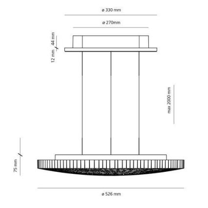 Artemide 0213010APP - Lámpara de araña LED regulable CALIPSO LED/50W/230V 3000K