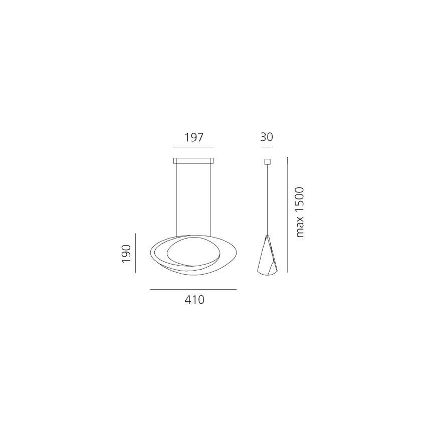 Artemide 1182010A - Lámpara de araña LED regulable CABILDO LED/44W/230V 3000K