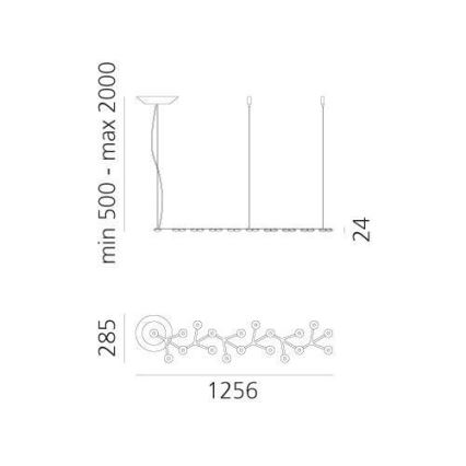 Artemide 1578050APP - Lámpara de araña LED regulable NET LED/45W/230V 3000K