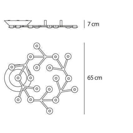 Artemide 1594050APP - Plafón LED regulable NET LED/43W/230V 3000K