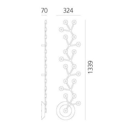 Artemide 1596050APP - Plafón LED regulable NET LED/45W/230V 3000K