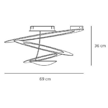 Artemide AR 1247010A - Plafón PIRCE MINI 1xR7s/330W/230V