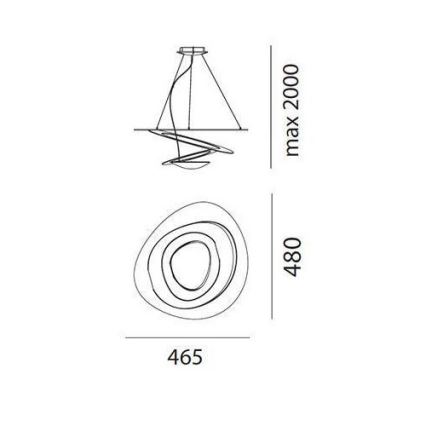 Artemide AR 1249010A - LED Lámpara colgante regulable PIRCE MICRO 1xLED/27W/230V