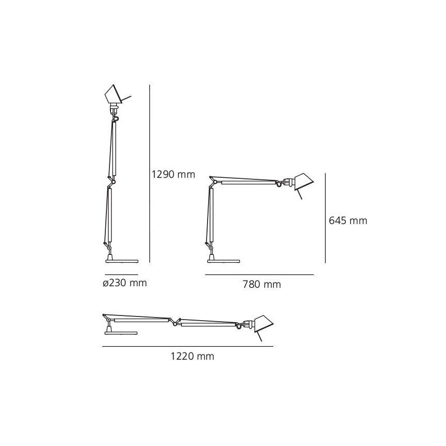 Artemide - Lámpara de mesa TOLOMEO 1xE27/70W/230V