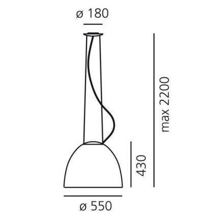 Artemide AR A242100 - Lámpara colgante NUR 1xE27/205W/230V