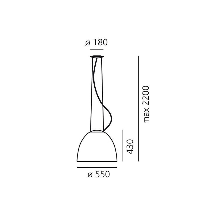 Artemide AR A242100 - Lámpara colgante NUR 1xE27/205W/230V