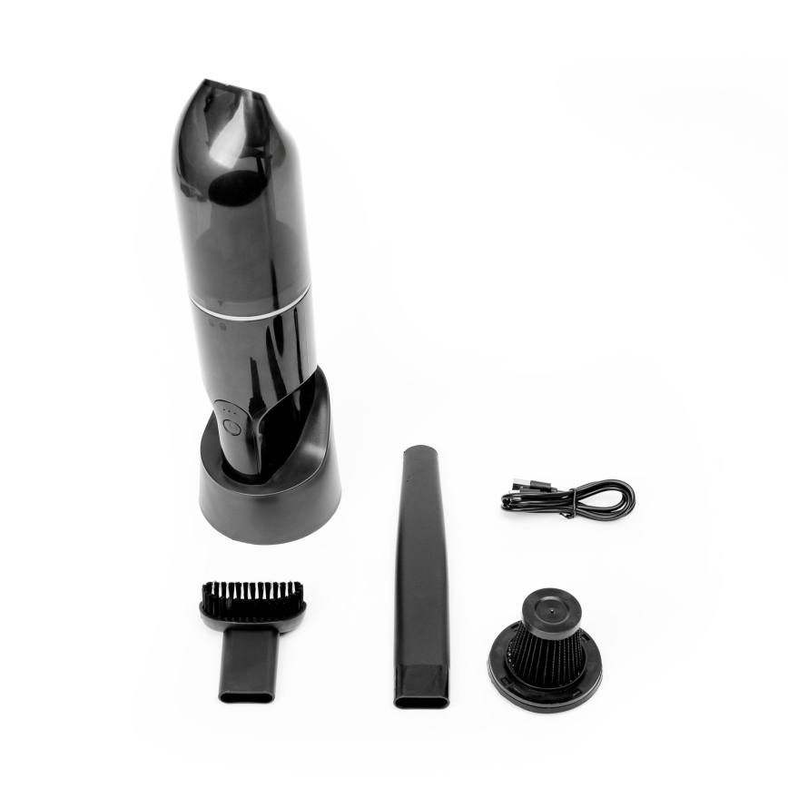 Aspiradora de coche portátil y recargable 75W/2000 mAh negro