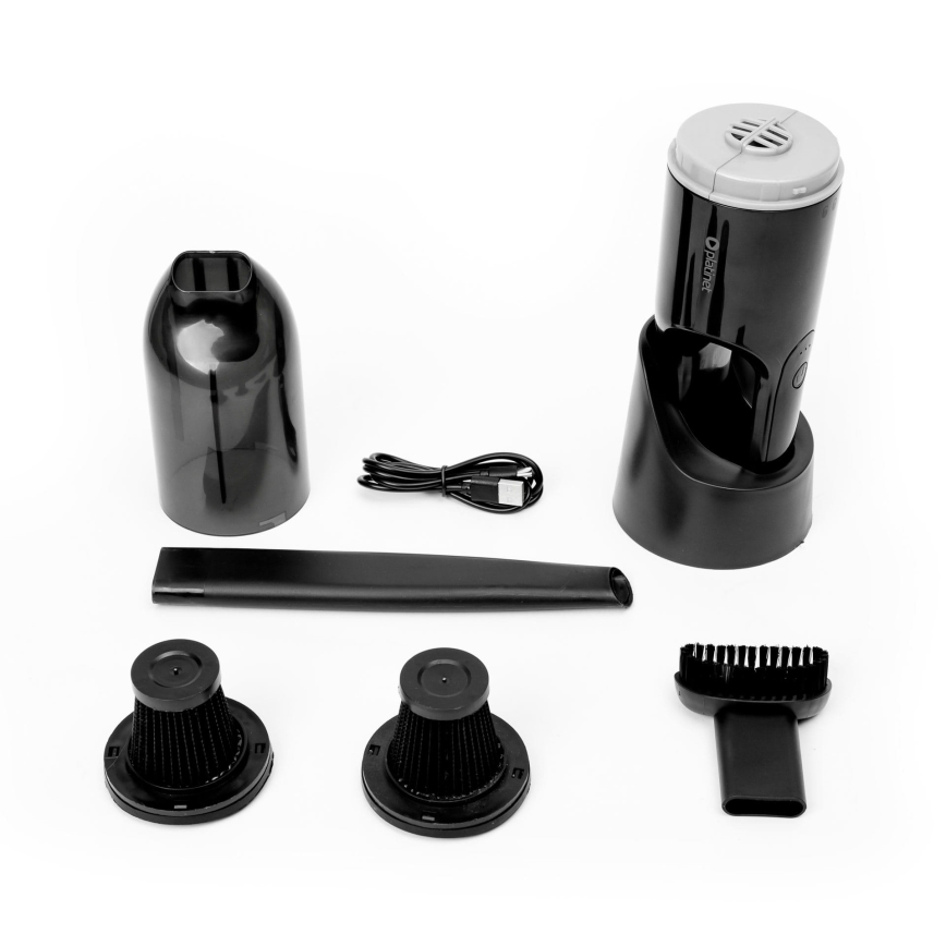 Aspiradora de coche portátil y recargable 75W/2000 mAh negro