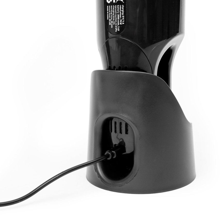 Aspiradora de coche portátil y recargable 75W/2000 mAh negro
