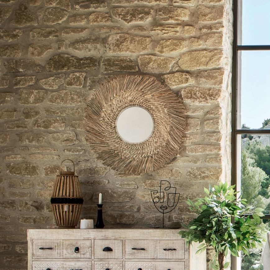 Atmosphera - Espejo de pared AEL diá. 80 cm caña