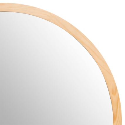 Atmosphera - Espejo de pared ANGELO diá. 110 cm pino