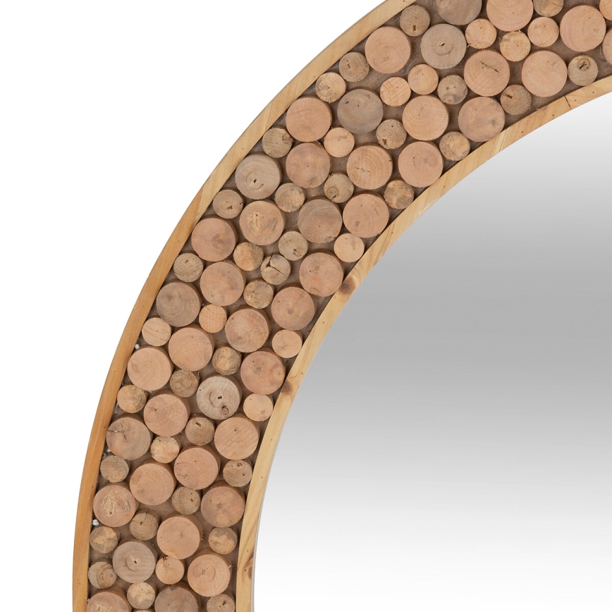 Atmosphera - Espejo de pared ANOKI diá. 99 cm Eucalyptus