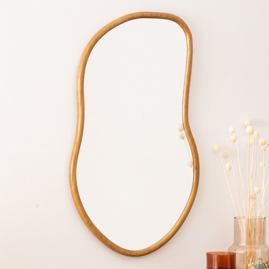 Atmosphera - Espejo de pared LIVIA 75x45 cm paulownia