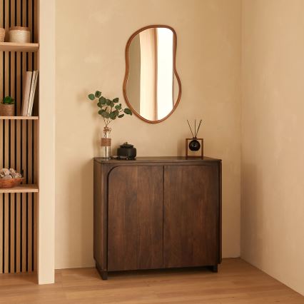 Atmosphera - Espejo de pared LIVIA 75x45 cm paulownia
