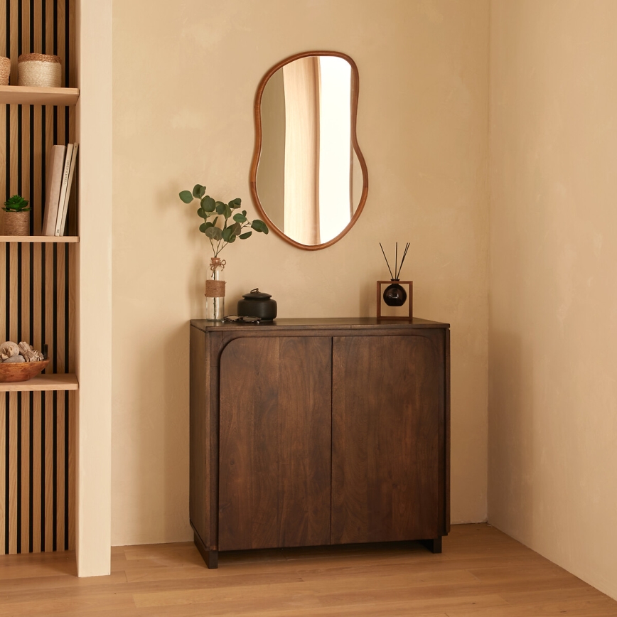 Atmosphera - Espejo de pared LIVIA 75x45 cm paulownia