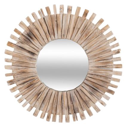 Atmosphera - Espejo de pared MANON diá. 88 cm abeto