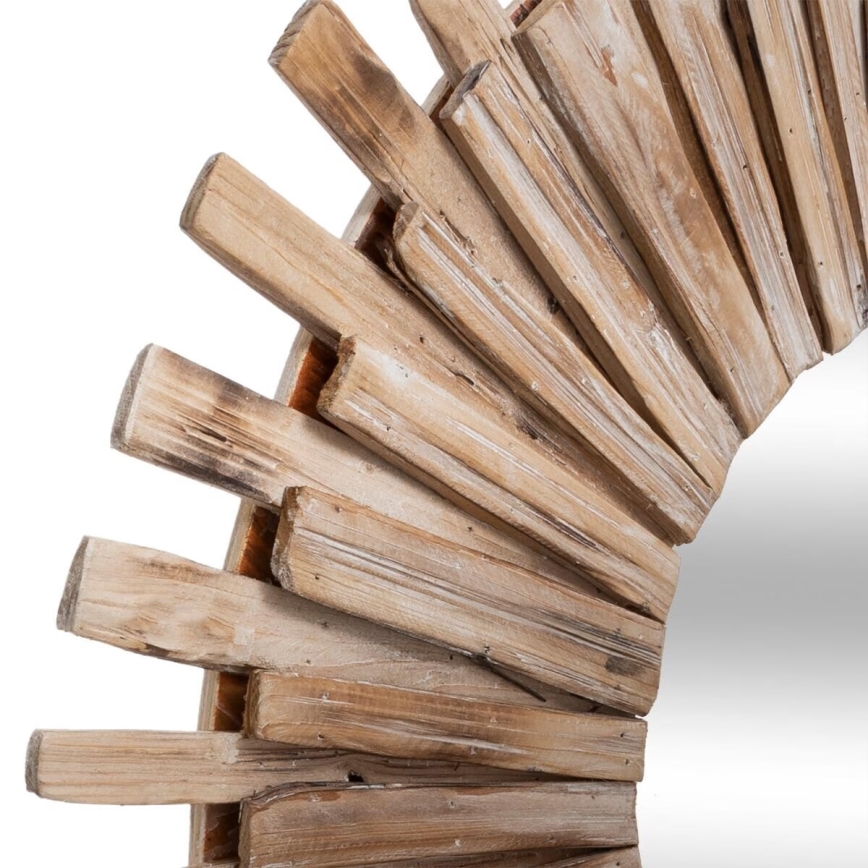 Atmosphera - Espejo de pared MANON diá. 88 cm abeto