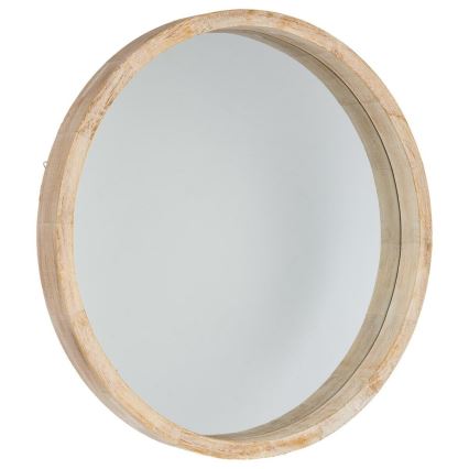 Atmosphera - Espejo de pared OLAV diá. 52 cm paulownia
