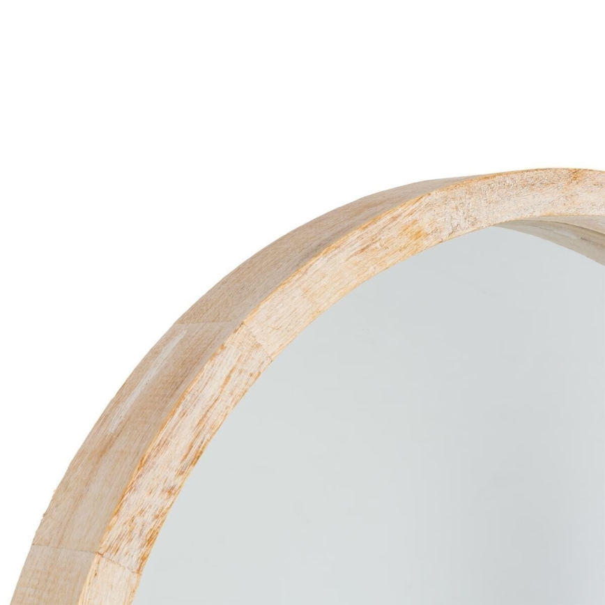 Atmosphera - Espejo de pared OLAV diá. 52 cm paulownia