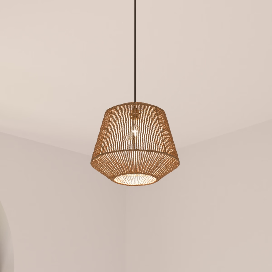 Atmosphera - Lámpara colgante JILY 1xE27/40W/230V yute beige