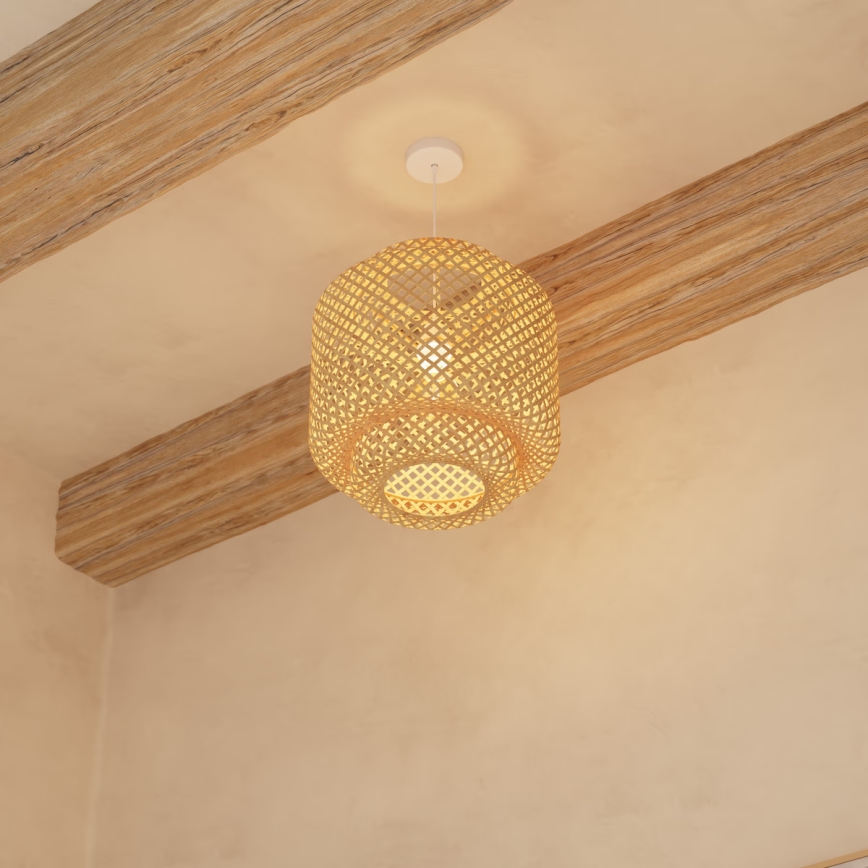 Atmosphera - Lámpara colgante LIBY 1xE27/40W/230V bambú