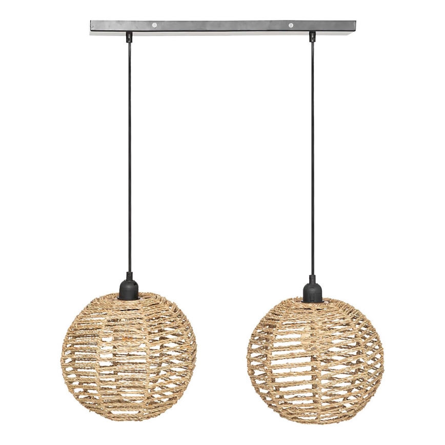 Atmosphera - Lámpara colgante RANA 2xE27/40W/230V ratán