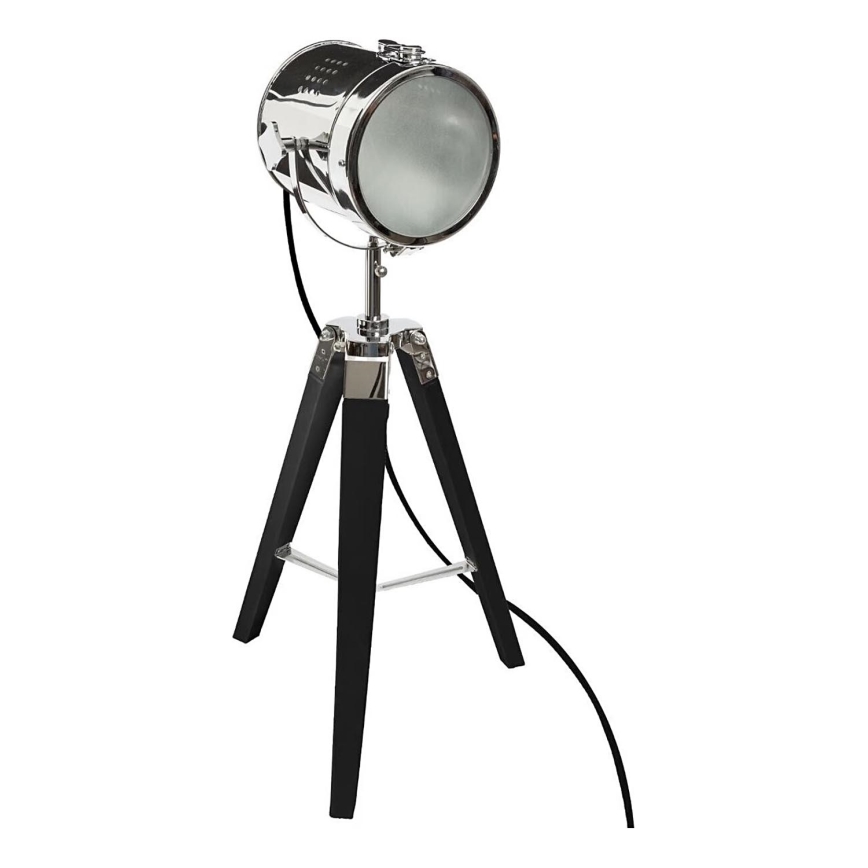 Atmosphera - Lámpara de mesa EBOR 1xE14/25W/230V pino/cromo brillante