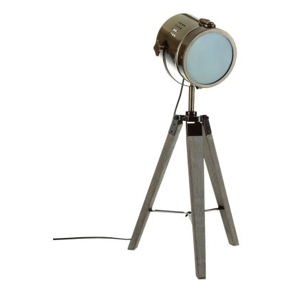Atmosphera - Lámpara de mesa EBOR 1xE14/25W/230V pino/latón
