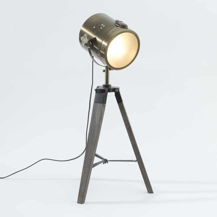 Atmosphera - Lámpara de mesa EBOR 1xE14/25W/230V pino/latón