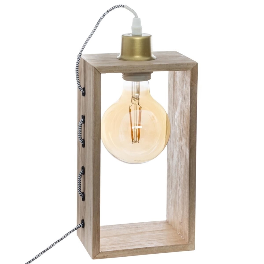 Atmosphera - Lámpara de mesa IWATA 1xE27/25W/230V paulownia