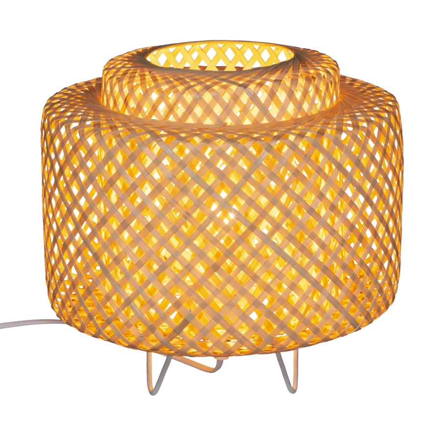 Atmosphera - Lámpara de mesa LIBY 1xE27/40W/230V bambú