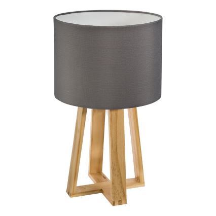 Atmosphera - Lámpara de mesa MOLU 1xE27/25W/230V pino/gris