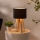 Atmosphera - Lámpara de mesa MOLU 1xE27/25W/230V pino/negro