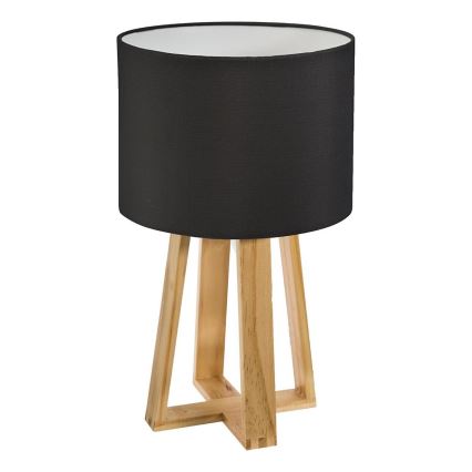 Atmosphera - Lámpara de mesa MOLU 1xE27/25W/230V pino/negro